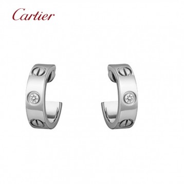 CartieR ダイヤモンド2個をセットしたラブピアス