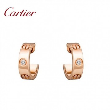 CartieR ダイヤモンド2個をセットしたラブピアス