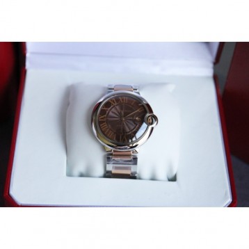 CARTIER レディースウォッチ タンクアメリカンウォッチ ミニウォッチ、クォーツムーブメント、ダイヤモンド、レザーストラップ Cartier054