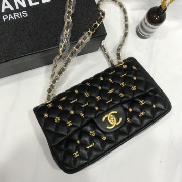 【CHANEL】 フラップバッグ ラムスキン ク