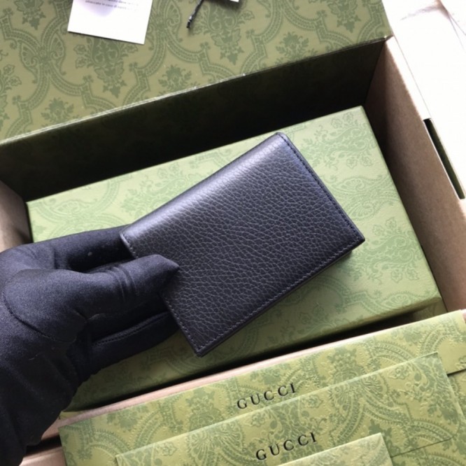 Gucci〔GG マーモント〕 レザー カードケース（コイン＆紙幣入れ付き）456126