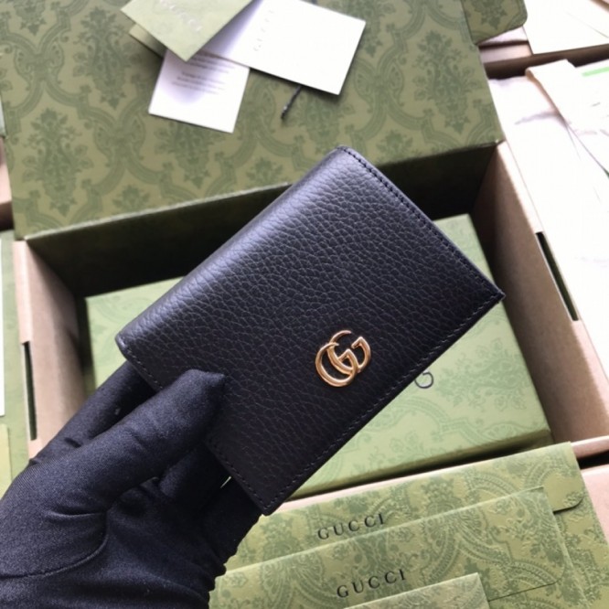 Gucci〔GG マーモント〕 レザー カードケース（コイン＆紙幣入れ付き）456126