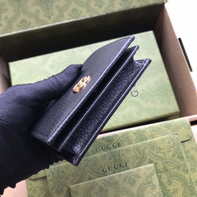Gucci〔GG マーモント〕 レザー カードケース（コイン＆紙幣入れ付き）456126