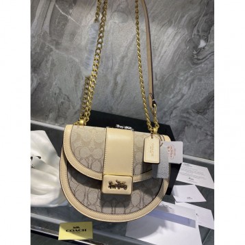 Coachコーチ・最新の女の子エイリーサドルバッグキャンバスと Coachコーチ・最新の女の子エイリーサドルバッグキャンバスと