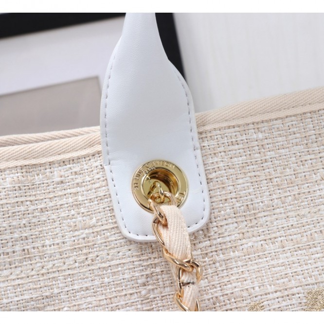 CHANELビーチキャンバスバッグキャンバストートショッピングバッグ