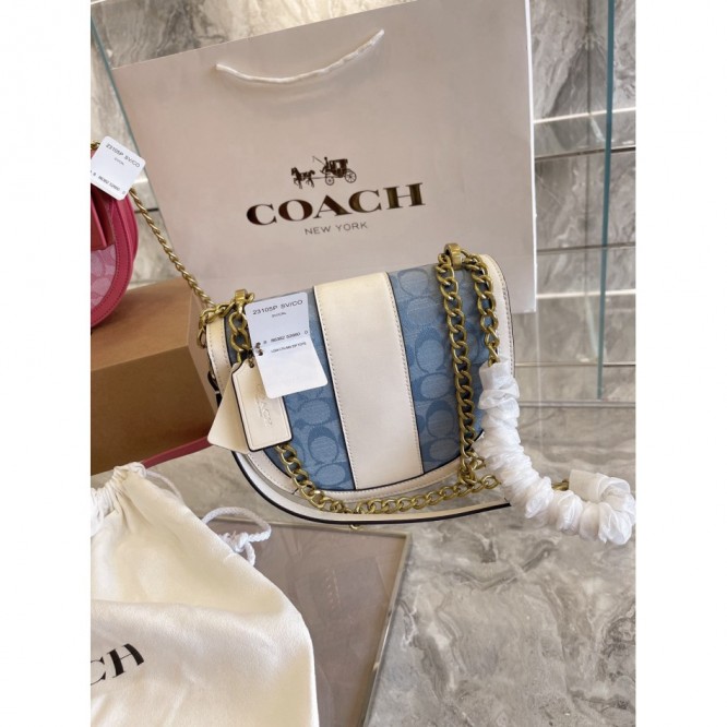 Coachコーチ・最新の女の子エイリーサドルバッグキャンバスと