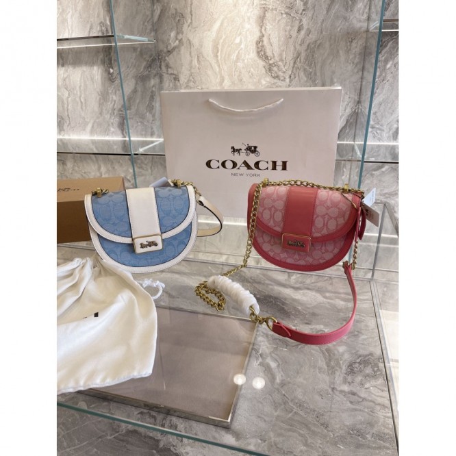 Coachコーチ・最新の女の子エイリーサドルバッグキャンバスと