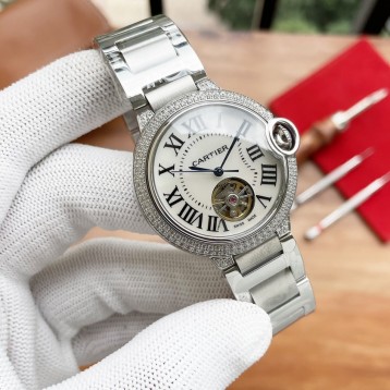 CARTIER BallonBleu バロンブルードゥカルティエ サントス-デュモン ウォッチの女性の腕時計