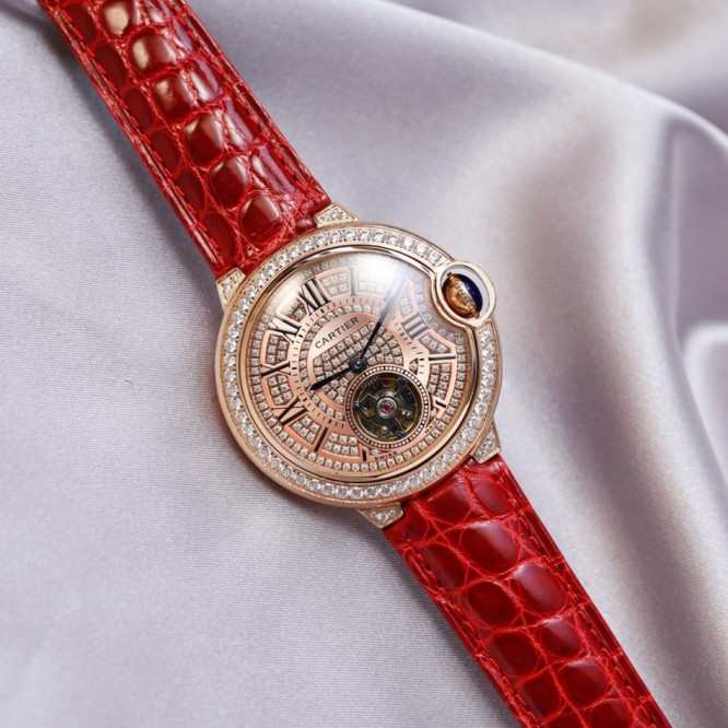 CARTIER BallonBleu バロンブルードゥカルティエ サントス-デュモン ウォッチの女性の腕時計