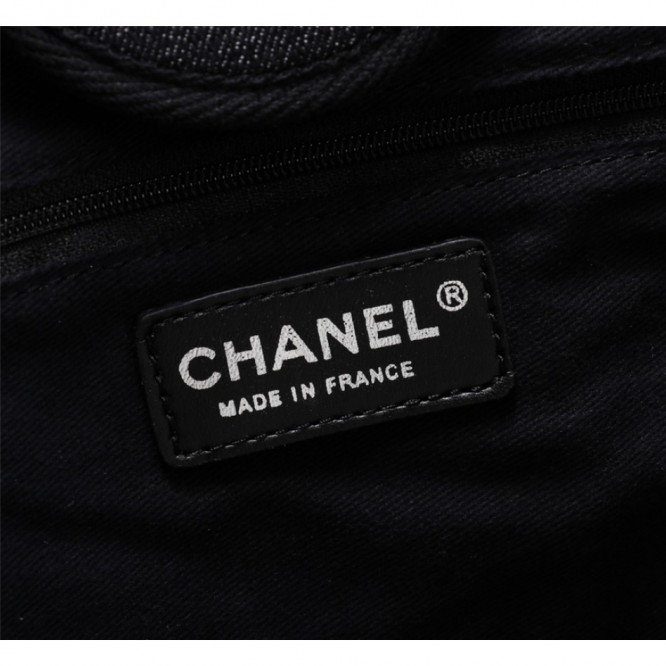 CHANELビーチキャンバスバッグキャンバストートショッピングバッグ