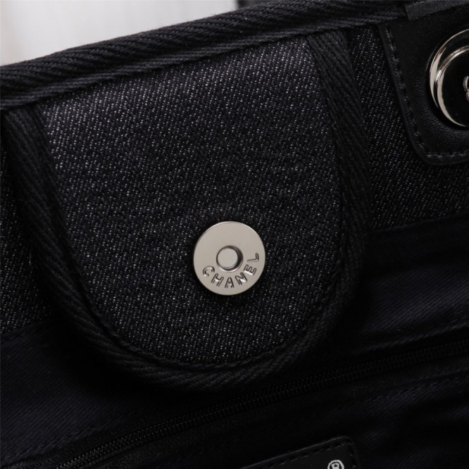 CHANELビーチキャンバスバッグキャンバストートショッピングバッグ