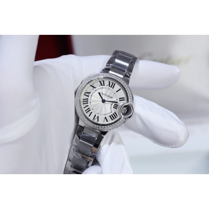 CARTIER BallonBleu バロンブルードゥカルティエ サントス-デュモン ウォッチの女性の腕時計