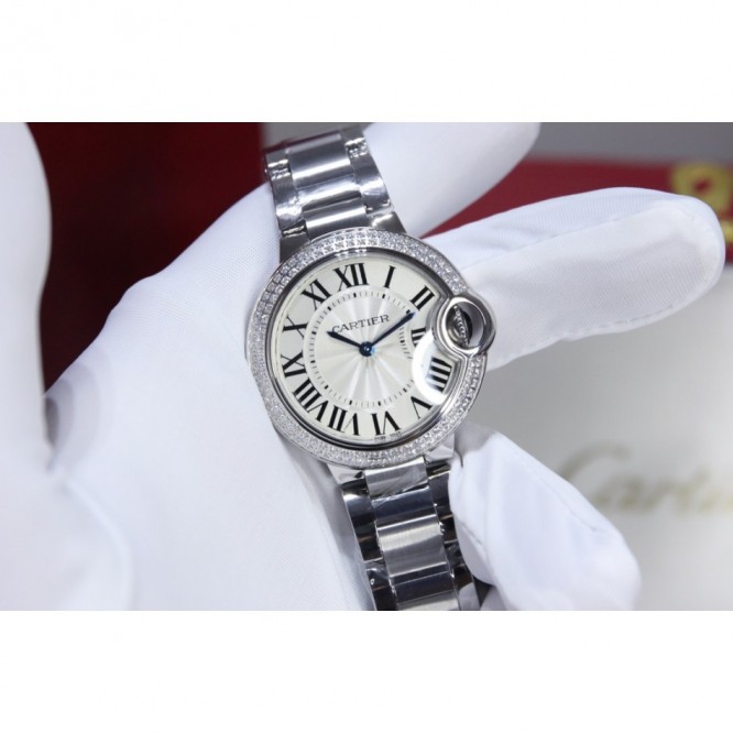 CARTIER BallonBleu バロンブルードゥカルティエ サントス-デュモン ウォッチの女性の腕時計