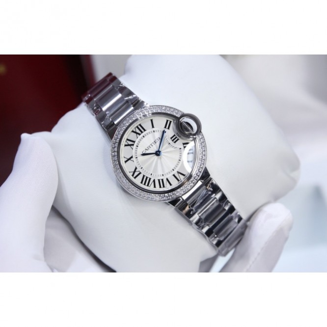 CARTIER BallonBleu バロンブルードゥカルティエ サントス-デュモン ウォッチの女性の腕時計