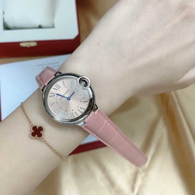 CARTIER BallonBleu バロンブルードゥカルティエ サントス-デュモン ウォッチの女性の腕時計