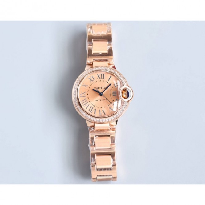 CARTIER バロンブルードゥカルティエ サントス-デュモン ウォッチの女性の腕時計