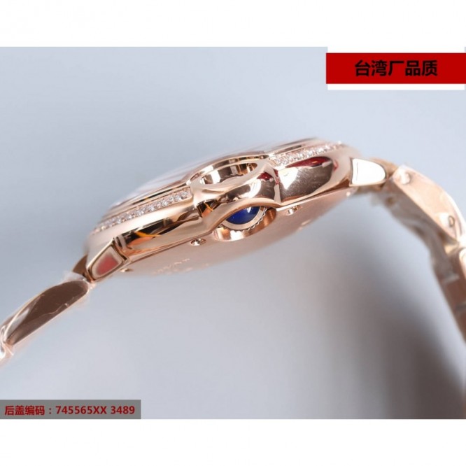 CARTIER バロンブルードゥカルティエ サントス-デュモン ウォッチの女性の腕時計