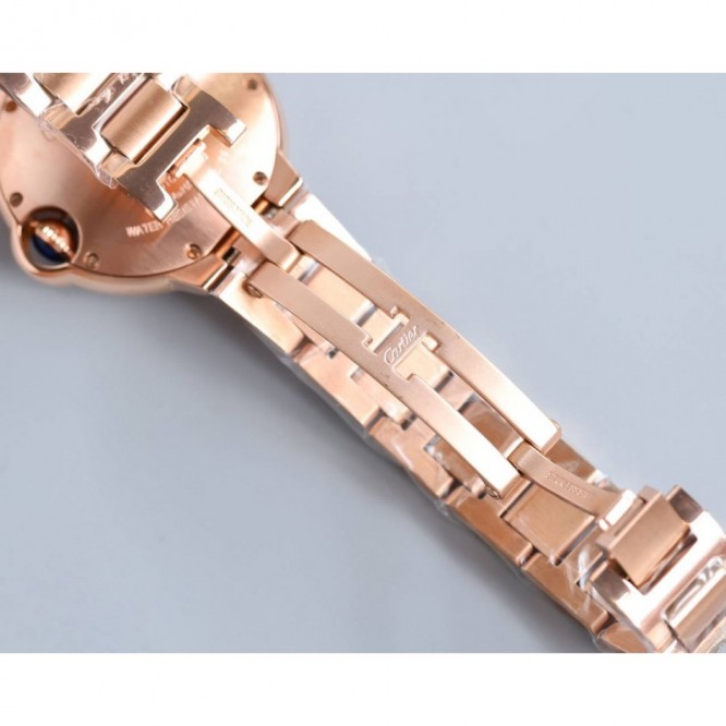 CARTIER バロンブルードゥカルティエ サントス-デュモン ウォッチの女性の腕時計