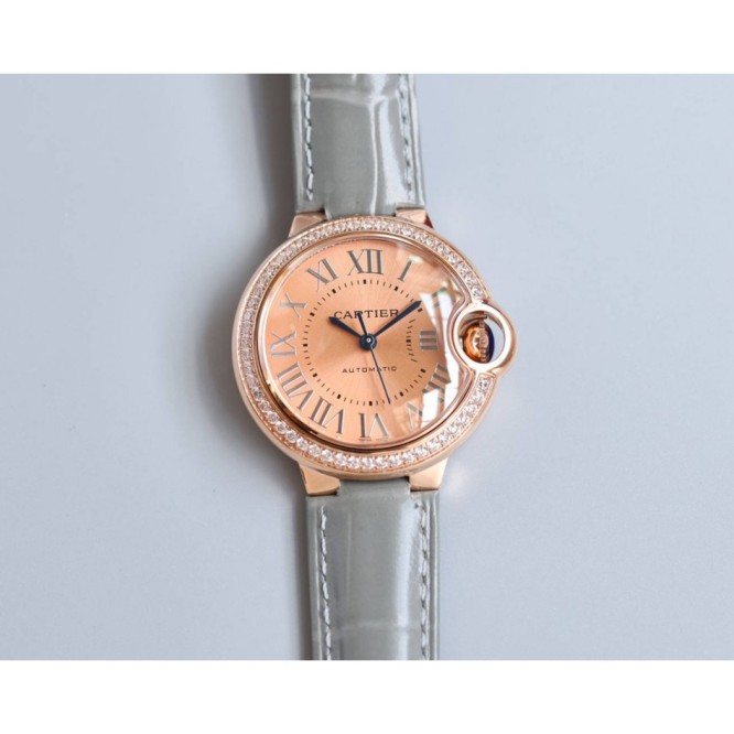 CARTIER バロンブルードゥカルティエ サントス-デュモン ウォッチの女性の腕時計
