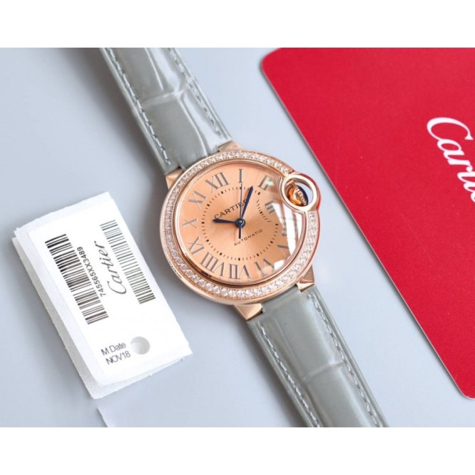CARTIER バロンブルードゥカルティエ サントス-デュモン ウォッチの女性の腕時計