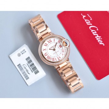 CARTIER バロンブルードゥカルティエ サントス-デュモン ウォッチの女性の腕時計