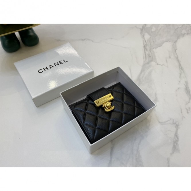 ChaneL・ウォレット 財布 小銭入り wallet 大容量 多機能 三折財布 