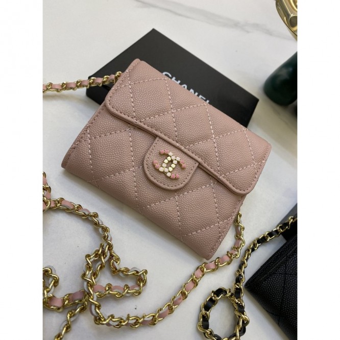 ChaneL・ウォレット 財布 小銭入り Wallet On Chain 大容量 多機能 折財布