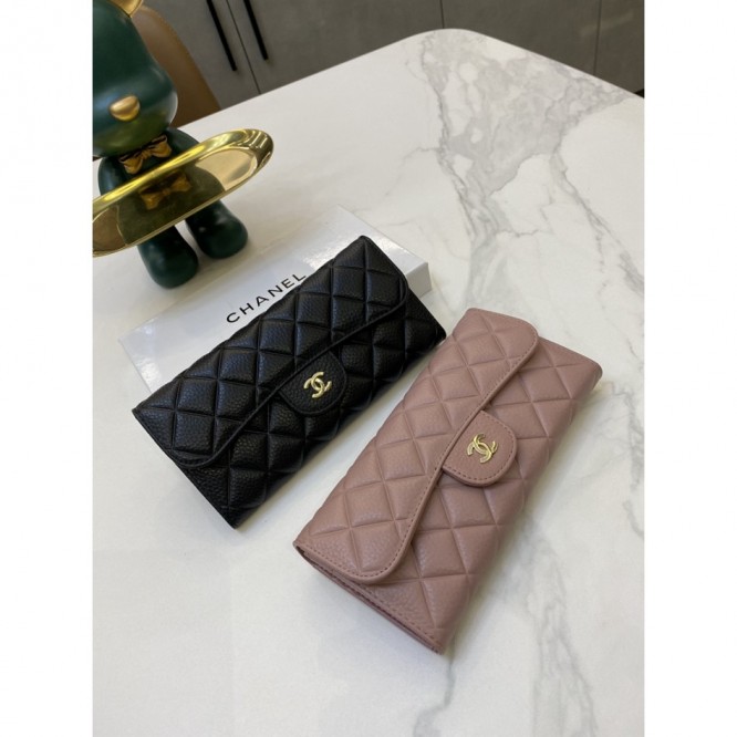 ChaneL・レザー コンチネンタルウォレット 財布 折財布