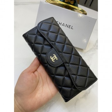 ChaneL・レザー コンチネンタルウォレット 財布 折財布
