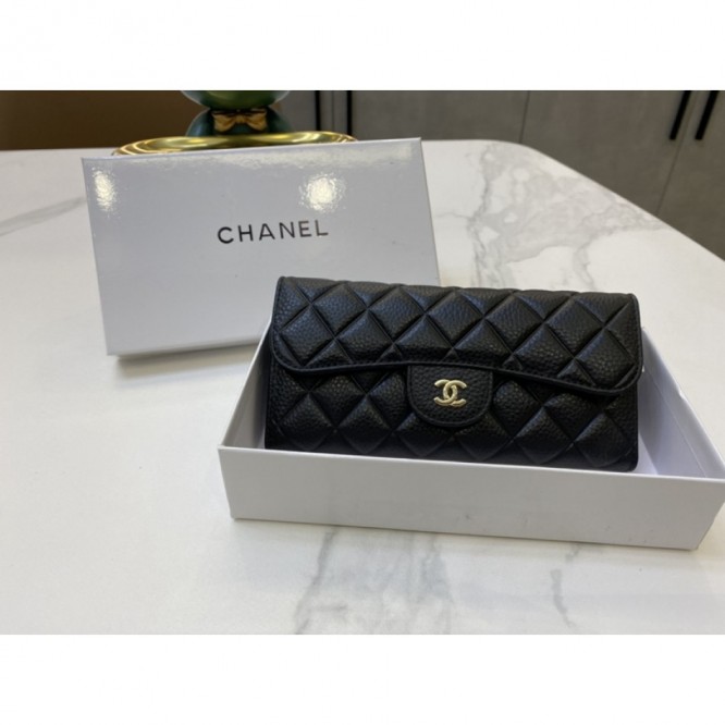 ChaneL・レザー コンチネンタルウォレット 財布 折財布