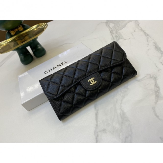 ChaneL・レザー コンチネンタルウォレット 財布 折財布