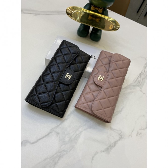 ChaneL・レザー コンチネンタルウォレット 財布 折財布