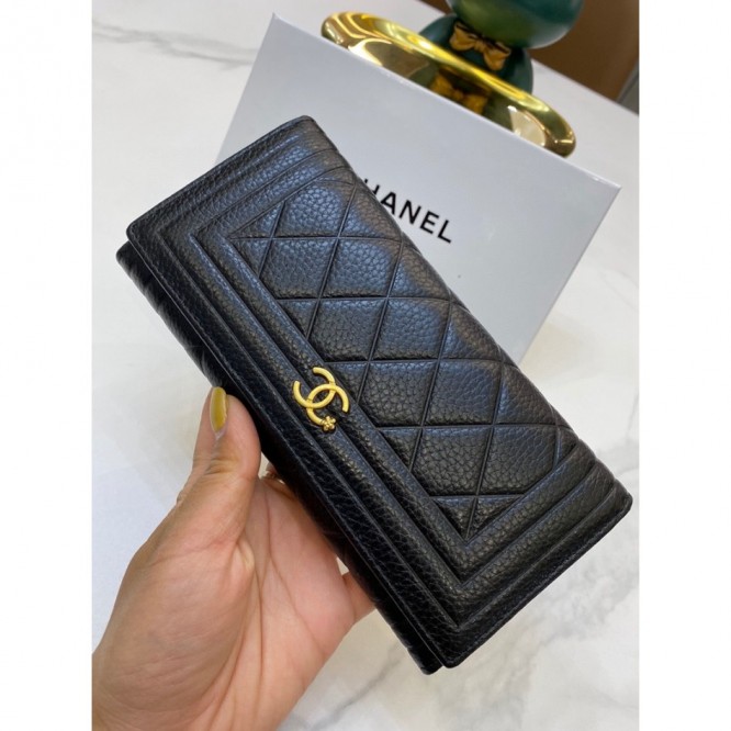 ChaneL・レザー コンチネンタルウォレット 財布 折財布