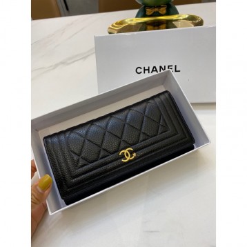 ChaneL・レザー コンチネンタルウォレット 財布 折財布
