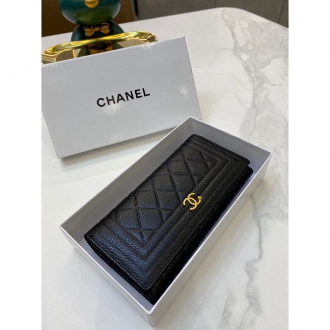 ChaneL・レザー コンチネンタルウォレット 財布 折財布