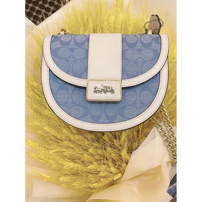 Coachコーチ・最新の女の子エイリーサドルバッグキャンバスと