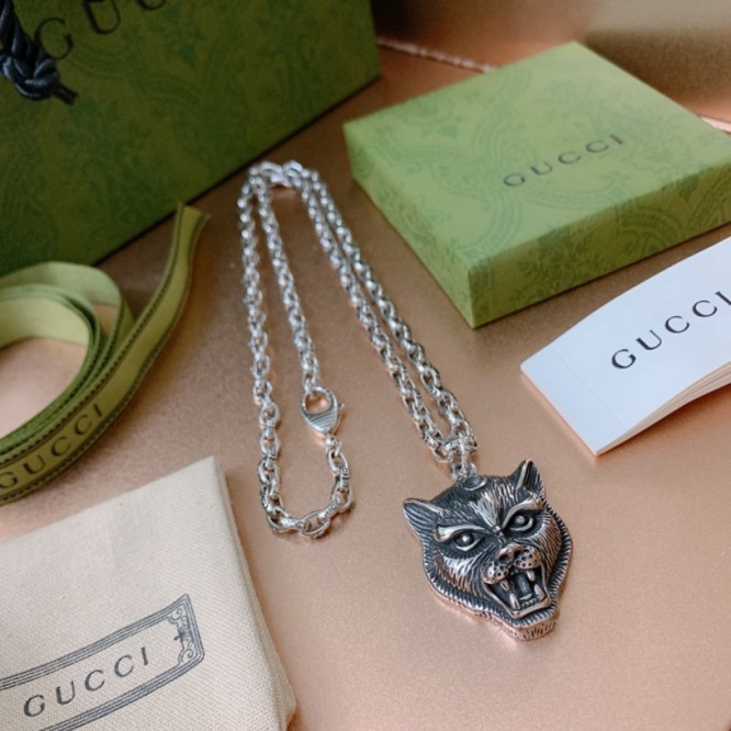 GUCCI ネックレス シルバー ユニセックス