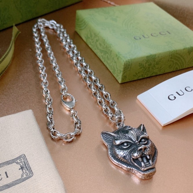GUCCI ネックレス シルバー ユニセックス