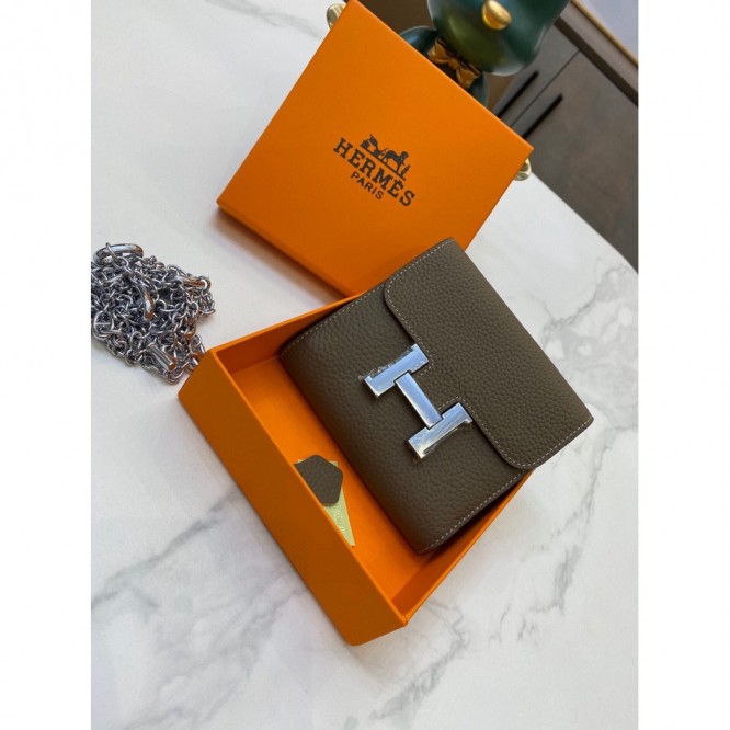 Hermes・レザー コンチネンタルウォレット 財布 折財布8801