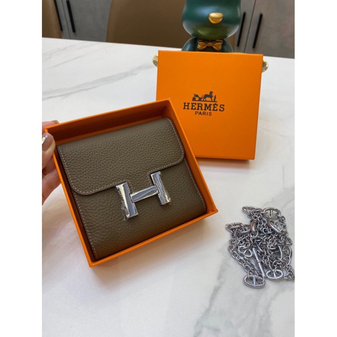 Hermes・レザー コンチネンタルウォレット 財布 折財布8801