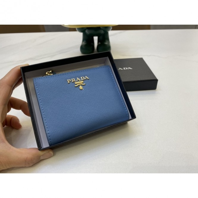 PRADA・レザー コンチネンタルウォレット 財布 ファスナー 長財布