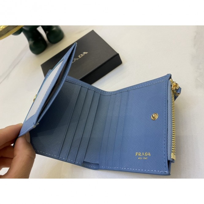 PRADA・レザー コンチネンタルウォレット 財布 ファスナー 長財布