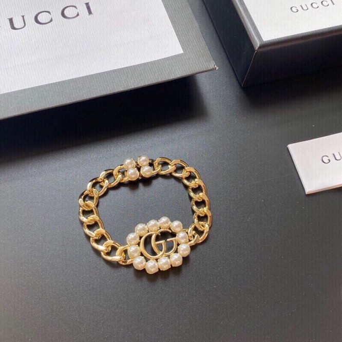 【GUCCIグッチ】インターロッキング G シルバー ブレスレッド