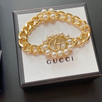 【GUCCIグッチ】インターロッキング G シルバー ブレスレッド