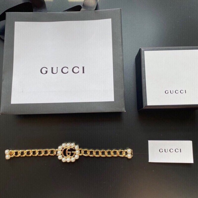 【GUCCIグッチ】インターロッキング G シルバー ブレスレッド
