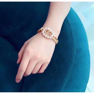 【GUCCIグッチ】インターロッキング G シルバー ブレスレッド