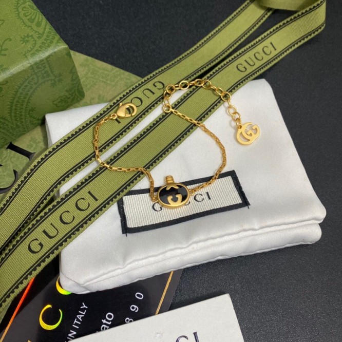 【GUCCIグッチ】インターロッキング G シルバー ブレスレッド