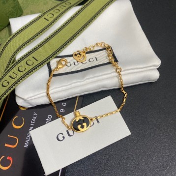 【GUCCIグッチ】インターロッキング G シルバー ブレスレッド