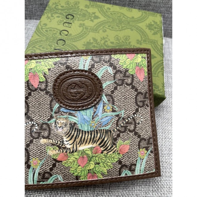 GUCCI TIGER プリント GG コインウォレット673000