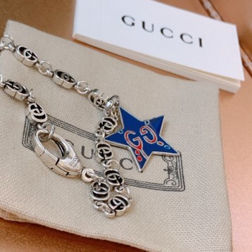 【GUCCIグッチ】インターロッキング G シルバー ブレスレッド